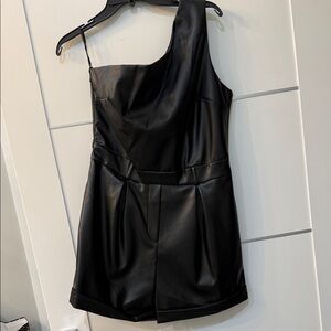 Endless Rose Black One-Shoulder romper